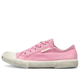 Sapatilha de cano baixo Paris «Algodão rosa desbotado e borracha branca» 688757W3RC25590 Sapatilha de cano baixo Paris «Algodão rosa desbotado e borracha branca» 688757W3RC25590