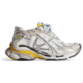 Sapatilha de corrida «Beige, Branco e Amarelo, em nylon e tecido semelhante a camurça» 772767W3RNY9170