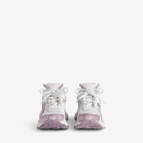 Sapatilha de corrida feminina com brilho em branco/lilás/rosa Sapatilha de corrida feminina com brilho em branco/lilás/rosa