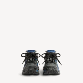 Sapatilha de corrida para homem em malha com efeito gradiente em preto/azul/cinzento