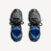 Sapatilha de corrida para homem em malha com efeito gradiente em preto/azul/cinzento