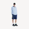 Sapatilha de corrida para homem em malha com efeito gradiente em preto/azul/cinzento