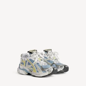 Sapatilha de corrida para mulher em azul/amarelo/branco Sapatilha de corrida para mulher em azul/amarelo/branco