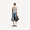 Sapatilha de denim «Hamptons» para mulher em azul/branco sujo