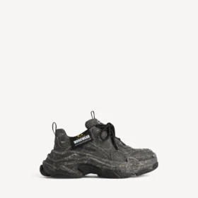 Sapatilha de lona Triple S para homem em preto