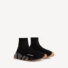 Sapatilha de malha reciclada Speed 2.0 para homem, com sola totalmente transparente, em preto/laranja