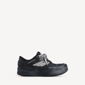 Sapatilha de plataforma «Hamptons» para mulher, em preto