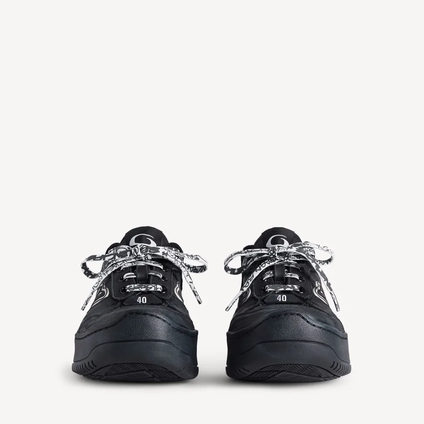 Sapatilha de plataforma «Hamptons» para mulher, em preto Sapatilha de plataforma «Hamptons» para mulher, em preto