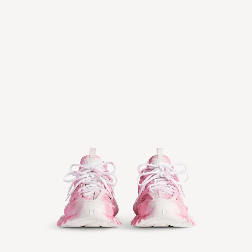 Sapatilha de track de mulher com logótipo em estêncil, em rosa/branco Sapatilha de track de mulher com logótipo em estêncil, em rosa/branco