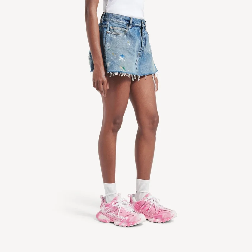 Sapatilha de track de mulher com logótipo em estêncil, em rosa/branco Sapatilha de track de mulher com logótipo em estêncil, em rosa/branco