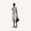 Sapatilha feminina 3XL com efeito degradê e pingentes em cinzento/rosa