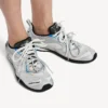 Sapatilha feminina «Radar Gradient Lines» em branco/cinzento/prateado/preto/azul
