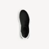 Sapatilha feminina Speed 2.0 em malha reciclada com sola bicolor em preto/branco