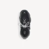 Sapatilha feminina Triple S com sola transparente em preto