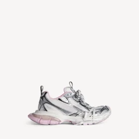Sapatilha Gel Clearsole 3XL para mulher em branco/rosa/preto
