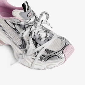Sapatilha Gel Clearsole 3XL para mulher em branco/rosa/preto