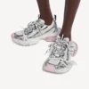 Sapatilha Gel Clearsole 3XL para mulher em branco/rosa/preto