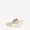 Sapatilha «Hamptons» para homem, tamanho médio, com efeito desgastado, em branco sujo/vermelho