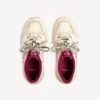 Sapatilha «Hamptons» para homem, tamanho médio, com efeito desgastado, em branco sujo/vermelho