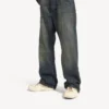 Sapatilha «Hamptons» para homem, tamanho médio, com efeito desgastado, em branco sujo/vermelho