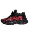 Sapatilha Runner Graffiti «Malha e Nylon Preto e Vermelho» 677403W3RBQ1060