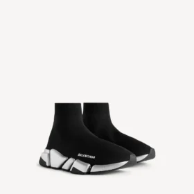 Sapatilha Speed 2.0 de malha reciclada para mulher em preto/prateado