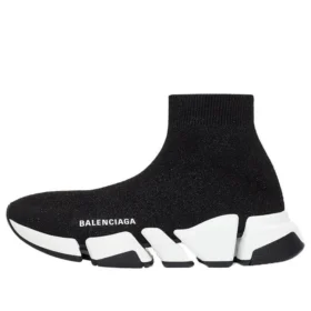 Sapatilha Speed 2.0 «Malha preta brilhante com sola branca» 636833W2DC11091