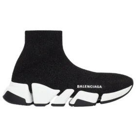 Sapatilha Speed 2.0 «Malha preta brilhante com sola branca» 636833W2DC11091