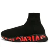 Sapatilha Speed 2.0 «Malha preta com grafite vermelho e sola preta» 645334W2DBY1016