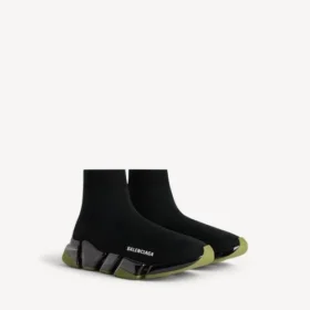 Sapatilha Speed 2.0 para homem, com sola totalmente transparente e malha reciclada, em preto/caqui