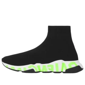 Sapatilha Speed Graffiti «Malha preta com sola com grafiti verde fluorescente» 605972W05GY1935