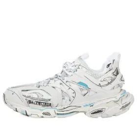Sapatilha Track 1.0 «Branco, azul, malha e nylon com grafite» 542436W3SRA9014