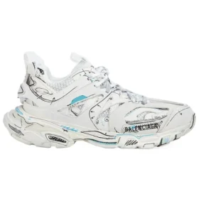 Sapatilha Track 1.0 «Branco, azul, malha e nylon com grafite» 542436W3SRA9014