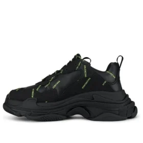Sapatilha Triple S «Allover Logo – Preto e Amarelo Fluorescente» 536737W2FA11070