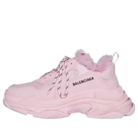 Sapatilha Triple S com pele sintética «Pink» 668562W3CQ55000