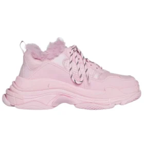 Sapatilha Triple S com pele sintética «Pink» 668562W3CQ55000