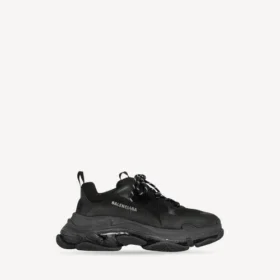 Sapatilha Triple S de sola transparente para homem, em preto