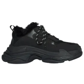Sapatilha Triple S «Faux Fur Black» 668563W3CQ51000