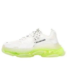 Sapatilha Triple S «Sola Transparente – Branco Amarelo Fluo» 541624W2FR19073
