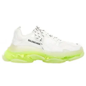 Sapatilha Triple S «Sola Transparente – Branco Amarelo Fluo» 541624W2FR19073