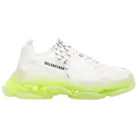 Sapatilha Triple S «Sola Transparente – Branco e Amarelo Fluo» 544351W2FR19073