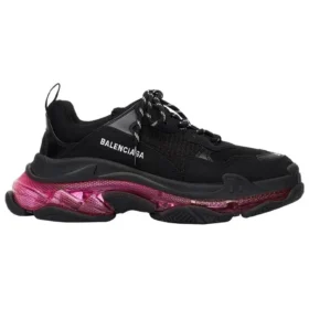 Sapatilha Triple S «Sola Transparente – Preto Rosa Néon» 541624W2FR11053