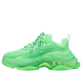 Sapatilha Triple S «Sola Transparente – Verde Néon» 541624W2CF13801