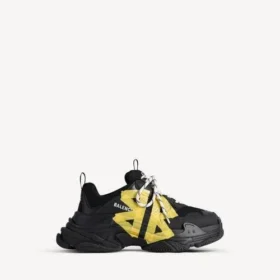 Sapatilha feminina «Triple S Tape Type» em preto/amarelo