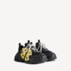Sapatilha feminina «Triple S Tape Type» em preto/amarelo