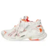 Sapatilhas de corrida «Branco, malha laranja fluorescente e nylon» 677403W3RBM9770
