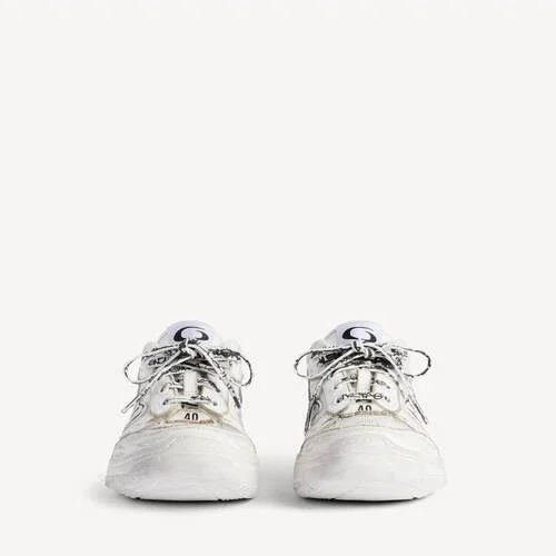 Sapatilhas femininas «Hamptons» com efeito desgastado médio, em branco Sapatilhas femininas «Hamptons» com efeito desgastado médio, em branco