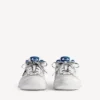 Sapatilhas masculinas «Hamptons» com efeito desgastado em branco/azul escuro/cinzento