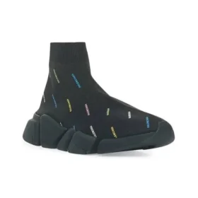 Sapatilhas Speed 2.0 «Malha Reciclada Preta com Logótipo Multicolorido em Toda a Superfície» 617239W2DF01088