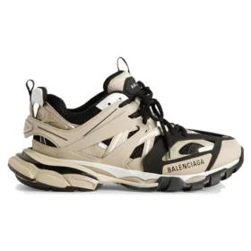 Sapatilhas Track «Malha e nylon bege e preto» 542023W3AC48071